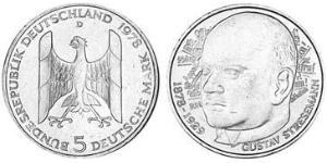5 Mark Alemania Occidental (1949-1990) Plata 