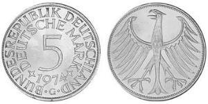 5 Mark Alemania Occidental (1949-1990) Plata 