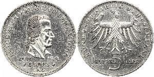 5 Mark Alemania Occidental (1949-1990) Plata Friedrich Schiller