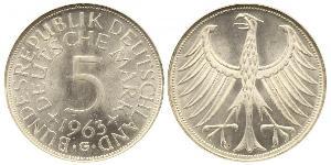5 Mark Alemania Occidental (1949-1990) Plata 