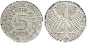 5 Mark Alemania Occidental (1949-1990) Plata 