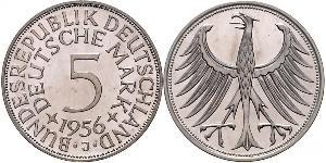5 Mark Alemania Occidental (1949-1990) Plata 