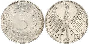 5 Mark Alemania Occidental (1949-1990) Plata 