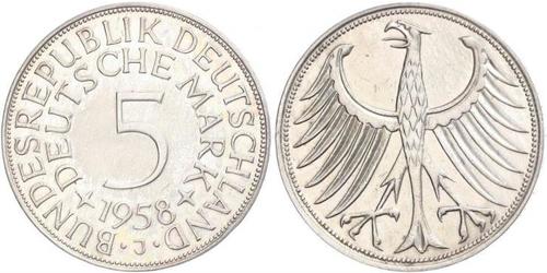 5 Mark Alemania Occidental (1949-1990) Plata 