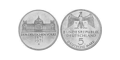 5 Mark Alemania Occidental (1949-1990) Plata 