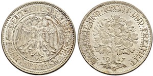 5 Mark Alemania / República de Weimar (1918-1933) Plata 