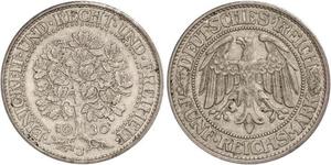 5 Mark Alemania / República de Weimar (1918-1933) Plata 