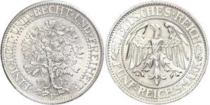 5 Mark Alemania / República de Weimar (1918-1933) Plata 