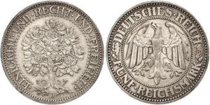 5 Mark Alemania / República de Weimar (1918-1933) Plata 