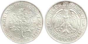 5 Mark Alemania / República de Weimar (1918-1933) Plata 