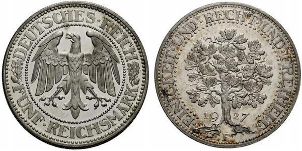 5 Mark Alemania / República de Weimar (1918-1933) Plata 