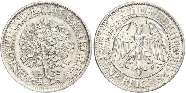 5 Mark Alemania / República de Weimar (1918-1933) Plata 