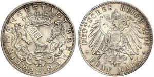 5 Mark Bremen (estado) Plata 