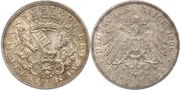 5 Mark Bremen (estado) Plata 