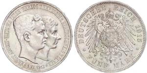 5 Mark Ducado de Brunswick (1815 - 1918) Plata Ernesto Augusto III de Hannover (1887 - 1953)