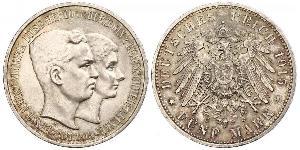 5 Mark Ducado de Brunswick (1815 - 1918) Plata Ernesto Augusto III de Hannover (1887 - 1953)