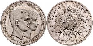 5 Mark Ducado de Brunswick (1815 - 1918) Plata Ernesto Augusto III de Hannover (1887 - 1953)