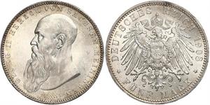 5 Mark Ducado de Sajonia-Meiningen (1680 - 1918) Plata Jorge II de Sajonia-Meiningen