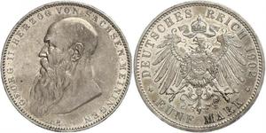 5 Mark Ducado de Sajonia-Meiningen (1680 - 1918) Plata Jorge II de Sajonia-Meiningen