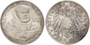 5 Mark Ducado de Sajonia-Weimar-Eisenach (1809 - 1918) Plata 