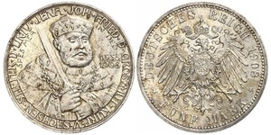 5 Mark Ducado de Sajonia-Weimar-Eisenach (1809 - 1918) Plata 