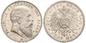 5 Mark Gran Ducado de Baden (1806-1918) Plata Federico I de Baden (1826 - 1907)