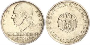 5 Mark Imperio alemán (1871-1918) Plata Gotthold Ephraim Lessing