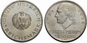 5 Mark Imperio alemán (1871-1918) Plata Gotthold Ephraim Lessing