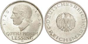 5 Mark Imperio alemán (1871-1918) Plata Gotthold Ephraim Lessing