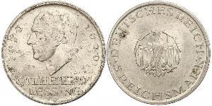 5 Mark Imperio alemán (1871-1918) Plata Gotthold Ephraim Lessing