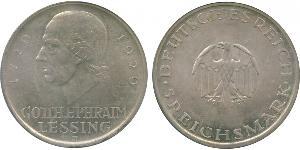 5 Mark Imperio alemán (1871-1918) Plata Gotthold Ephraim Lessing