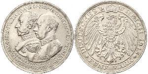 5 Mark Mecklemburgo-Schwerin (1352-1918) Plata Frederick Francis IV, Grand Duke of Mecklenburg (1882 - 1945)