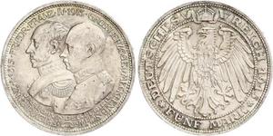 5 Mark Mecklemburgo-Schwerin (1352-1918) Plata Frederick Francis IV, Grand Duke of Mecklenburg (1882 - 1945)