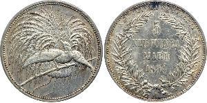 5 Mark Nueva Guinea Plata 