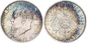 5 Mark Reino de Baviera (1806 - 1918) Plata Luis III de Baviera (1845 – 1921)