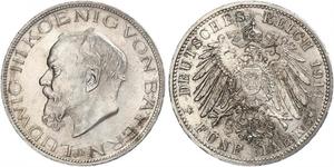 5 Mark Reino de Baviera (1806 - 1918) Plata Luis III de Baviera (1845 – 1921)