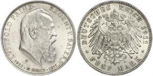 5 Mark Reino de Baviera (1806 - 1918) Plata Otón I de Baviera(1848 – 1916)