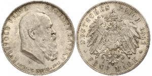 5 Mark Reino de Baviera (1806 - 1918) Plata Otón I de Baviera(1848 – 1916)