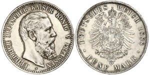 5 Mark Reino de Prusia (1701-1918) Plata Federico III de Alemania (1831-1888)