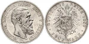 5 Mark Reino de Prusia (1701-1918) Plata Federico III de Alemania (1831-1888)