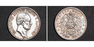 5 Mark Reino de Sajonia (1806 - 1918) Plata Federico Augusto III de Sajonia (1865-1932)