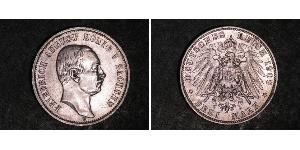 5 Mark Reino de Sajonia (1806 - 1918) Plata Federico Augusto III de Sajonia (1865-1932)