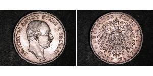 5 Mark Reino de Sajonia (1806 - 1918) Plata Federico Augusto III de Sajonia (1865-1932)