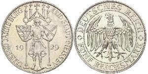 5 Mark República de Weimar (1918-1933) Plata 