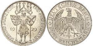 5 Mark República de Weimar (1918-1933) Plata 