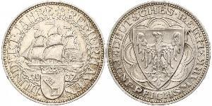 5 Mark República de Weimar (1918-1933) Plata 