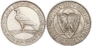 5 Mark República de Weimar (1918-1933) Plata 