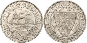 5 Mark República de Weimar (1918-1933) Plata 