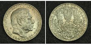 5 Mark República de Weimar (1918-1933) Plata Paul von Hindenburg