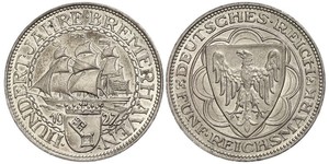 5 Mark República de Weimar (1918-1933) Plata 